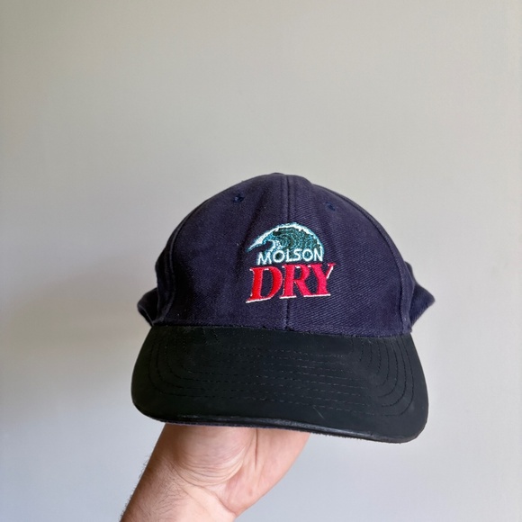 Vintage MOLSON DRY dad hat beer hat cap strapback - Picture 1 of 7